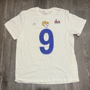 Matthew Stafford LA Rams Super Bowl LVI Bound Nike T-Shirt Size XL & 2XL
